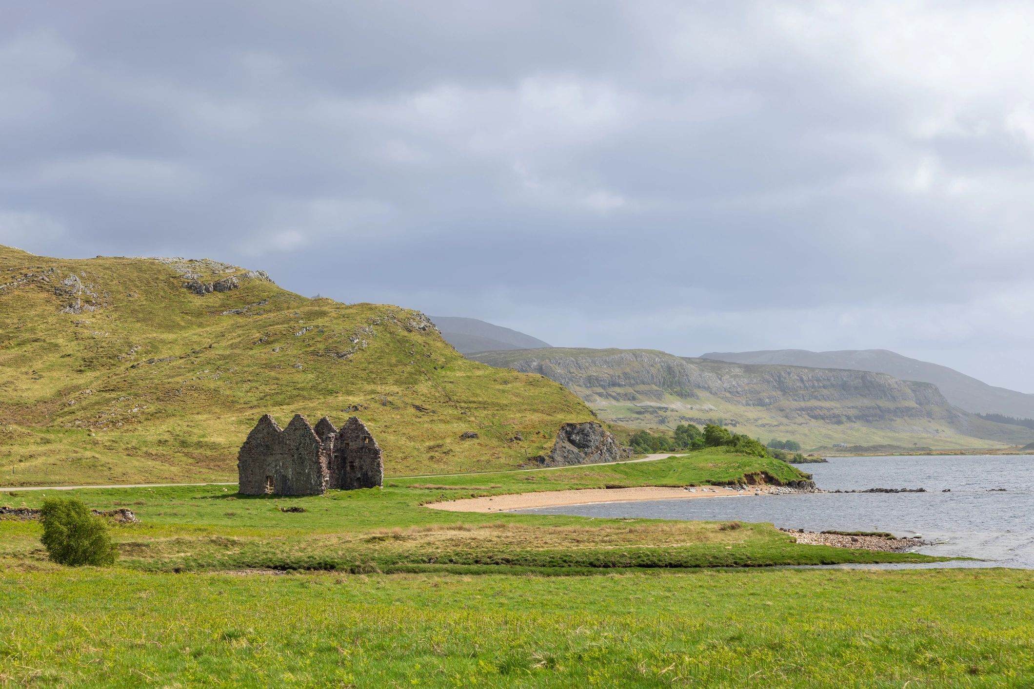 The historic ruins of Calda House stand solemnly